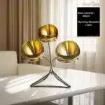 Stainless Steel Oblique mouthed Sauce golden Bowl rack Hot Pot Buffet Seasoning basket Jar dish Container Salad Spherical