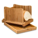 Bamboo Bread Slicer Board Set Home Use Efficient Simple Manual Slicing Tool Bakeware Accessory Slice Tray Accessories - Image 5