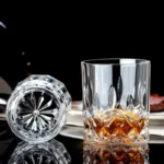 Lead-Free Glass Cup Household Wine Glass Set Large Beer Steins Distilled Beverage Wine Set – close-up detail