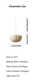 Wabi sabi pendant light hanging over a wooden dining table in a cozy room