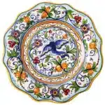 Hand Painted Ceramic Plate Creative Irregular Steak Dish Western Dinnerware Home Decor – top view