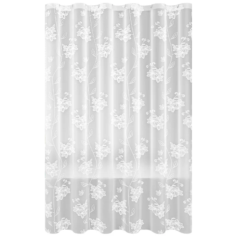 Shower Curtain White Floral Printed 200cm Bathroom Shower Curtains Pvea Fabric Luxury Romatic Style Waterproof Bathroom Curtain