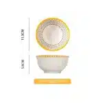 Nordic Style Ceramic Rice Bowl Underglaze Japanese Breakfast Bowl High Aesthetic Value round Shape Dinnerware Set – angled