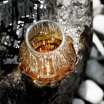 220ML Handmade Volcano Crystal Drinking Glass Cup Tumbler for Whisky Bourbon Cocktail with Gift Box – angled view