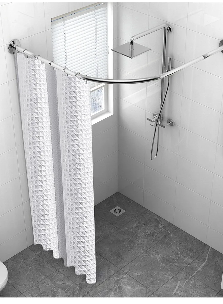 Waffle Textured Shower Curtain Heavy Duty Thick Fabric Shower Curtain with Magnets and 12 Free Rust-Proof Metal Hooks 72Wx72H