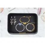 PU Leather Desk Organizer Tray for Key Wallet Electronics Storage box Office Desk Storage Organizer Watch Glasses Display