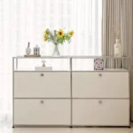 Modern Living Room Cabinet Modular Sideboard Storage Cabinets Combination TV Stand for Customizable Steel Frame Wood  Furniture - Image 40