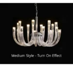 Art Deco Design Elegant Lighting Fixture Luxury Crystal Chandelier Hanging Geometric Hollow Glass Chandelier Ceiling Light