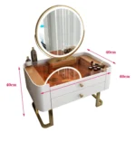 Modern dressing table with storage for makeup and jewelry - Goldoma luxury furniture