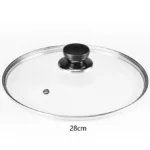Pot Cover Tempered Glass Round Frying Pan Cover Visible Vertical Lid Pot Lid Cookware Parts Kitchen Accessories 20-30cm