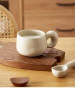 300/600ml Japanese Stoneware Retro Coffee Mug Breakfast Milk Oatmeal Cups Office Couple Water Mug Design Style Mug Birthday