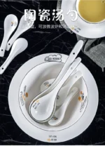 Restaurant Accessories for Serving Kitchen Ladle Long Handle Spoon Tableware Cheap Home Utensils Ceramic Spoons Large Cutlery - Image 11
