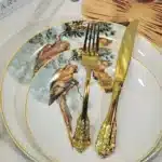 European ceramic western dinner plate, jungle set, steak plate, Coffee cup, afternoon , personalized gift set – styled in a