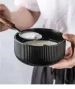 Nordic Ceramic Tableware Matte Glazed Japanese Style Ins Style Dishes Sets Salad Soup Bowl Flat Plate Dinnerware Dinner Set