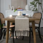 Table Runner Nordic Jacquard Geometric Table Flag Tassel Fashion Tea Flag Dining Flag Long Polyester Cotton Tablecloth