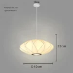 Modern Silk LED Pendant Lamp Denmark Designer Hanging Light for Living Room Hotel Restaurant Factory Direct High-End Home