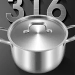 316 stainless steel soup pot Extra thick food grade soup pot Thickened double ear pot Electromagnetic furnace gas special pots - Image 14