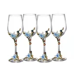Creative Enamel Crystal Goblet Glasses for Champagne Glass Cup Set Luxury Glass Cups Glasses of Wine Wineglass Vintage