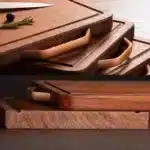 New Ebony Wood Cutting Board Antibacterial Anti Mold Kitchen Chopping Board Double Sided – side view