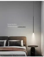 Modern Minimalist LED Longer Pendant Lights For Bedroom Bedside Reading Chandelier Lamps Living Room Bar Coffee Decor