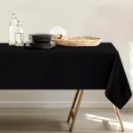 Tablecloth Polyester Washable Table Cover Pure Color Tablecloths for Rectangle Table Baby Shower Kitchen Party Wedding