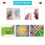 Diamond Painting Placemats Pattern Round Diamond Painting Table Mats Rhinestone Anti-slip Placemat for Home Decor – top view