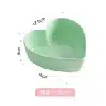 Heart Shaped Bowl Love Heart Ceramic Steamed Egg Bowl Candy Color Dessert Salad Plate 7 Inch Cake Fruit Plate Kitchen