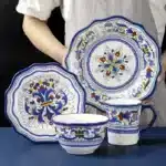 Hand Painted Ceramic Plate Creative Irregular Steak Dish Western Dinnerware Home Decor – close-up detail
