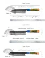 1-4 PCS Kitchen Knife set Damascus Steel Japanese chef Knife Santoku Knife Nakiri Knife kiritsuke knife Stable wood Handle