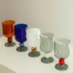 Colorful Glass Cup High Borosilicate Glass Goblet Wine Glass Red Wine Cocktail Glass Colored Glass Champagne Glass