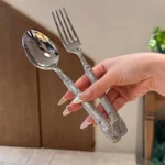 304 Stainless Steel Cutlery Set Silver Steak Knife Fork Spoon Houseuse Tableware Fruit Fork for Kitchen Dining Banquet Bar