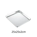 Golden Square Stainless Steel Food Service Tray plate set Nonstick Bakeware Fruit Cookie Bread Plate Kitchen Storage Container - Image 17
