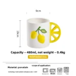Creative Lemon Plate Ceramic Fruit Dish Ins Style Home Dining Thai Restaurant Tableware – close-up detail