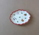 Hand painted ceramic vase from Monet Garden Fascination series with floral motifs