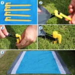 2022 Oversized Beach Towel Mat Sand Free Beach Wind Proof Waterproof Picnic Blankets Beach Mat Oversized Pocket Picnic 4 Anchor - Image 5