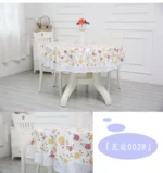 PVC Hotel Waterproof and Oil Proof Large Round Tablecloth Hotel Plastic Round Table Cloth Wash Free and Scald Proof Table