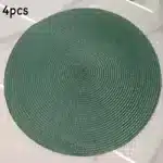 4pcs/set Christmas Placemat Round Braided Placemats Washable Non-Slip Place Mats Festival Table Decoration – in a cozy room