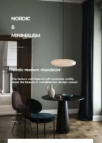 Modern LED UFO Pendant Lamp, Minimalist Designer Chandelier for Bar, Dining Room, Bedroom, Artistic Decor – side view