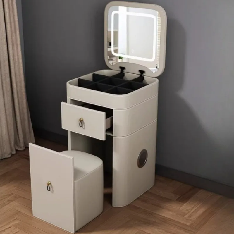 Saba1b1536e8b4be38823fc757c028d23k.webp Modern minimalist 3-door solid wood dresser with jewelry organizer in a bedroom setting