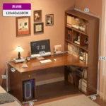 Large Computer Desk Bookshelf Corner Desks Home Desktop Computer Table L-shaped Long Writing Desks Double E-sports Gaming