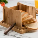 Bamboo Bread Slicer Board Set Home Use Efficient Simple Manual Slicing Tool Bakeware Accessory Slice Tray Accessories - Image 2