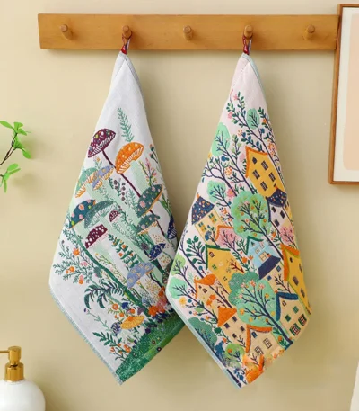 Large 34x40cm Hand Towel Quick Dry 4 Layer Cotton Gauze Pure Cotton Dish Cloth Decorative Tea Towel Bathroom Kitchen Hand