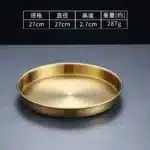 4 Sizes Deep Stainless Steel Meal Trays Round Dish Plates Barbecue Fruit Noodles Salad Mixing Dish Bowl Hotel Kitchen