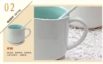 Creative Ceramic Coffee Mug with Lid and Spoon Cute Cartoon Three-dimensional Kawaii Animal Milk Cup Couple Gift Water Cup
