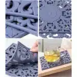 3pcs Silicone Placemats Square Heat Resistant Mats Placemat Kitchen Tableware Mat Hot Pots and Pans Coaster Kitchen