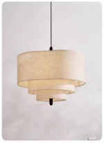 Nordic Minimalist Wabi Sabi Fabric Chandelier Living Dining Room Bedroom Pendant Light Home Indoor Lighting Hanging Lamp