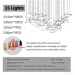 2026 New French Clear Glass Lustre Chandelier, Custom Hardware Pendant Lamp for Duplex Stairwell, Elegant Light for Ceilings