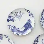 Chinese Painted Auspicious Animals Dessert Plates Vintage Blue and White Underglaze Ceramic Dinner Plate Afternoon Tea
