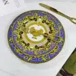 Vintage Ceramic Dinner Plate 8 Inch 10 Inch Creative Bone China Western Steak Dessert Salah Plate Kitchen Party Gift Box Set
