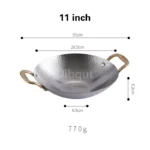 Double Ear Bar Cauldron Commercial round bottom pot Small Hot Pots Thickened creative stainless steel dry pot Pot cub Golden - Image 9